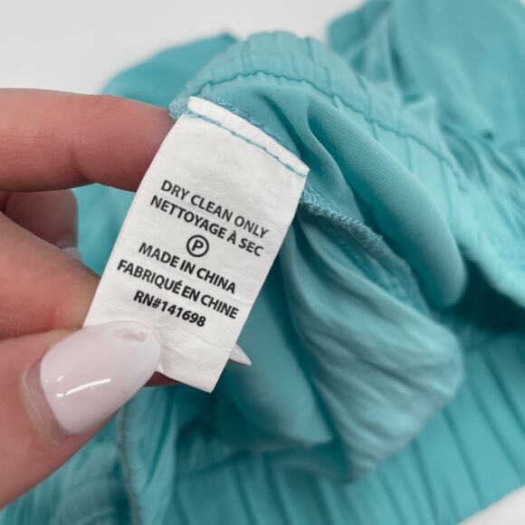 Ramy Brook Austin Drawstring Shorts Mini in Aqua Pull On Size XS - Picture 4 of 7